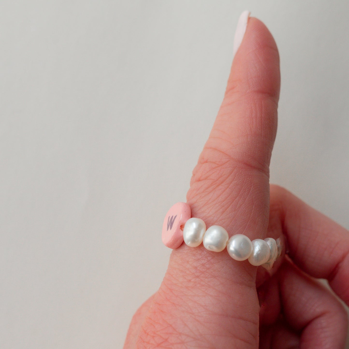 Pearl Ring - With Initial