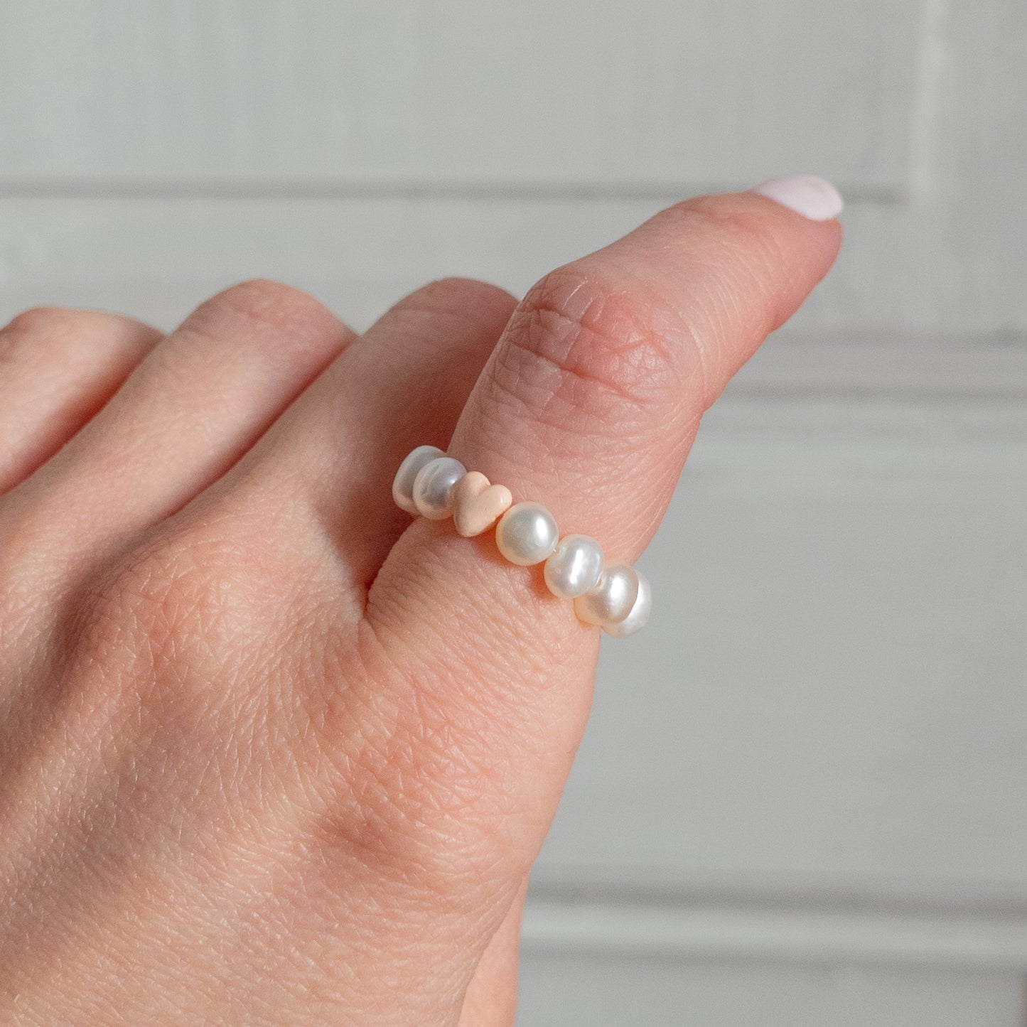 Pearl Ring - Heart