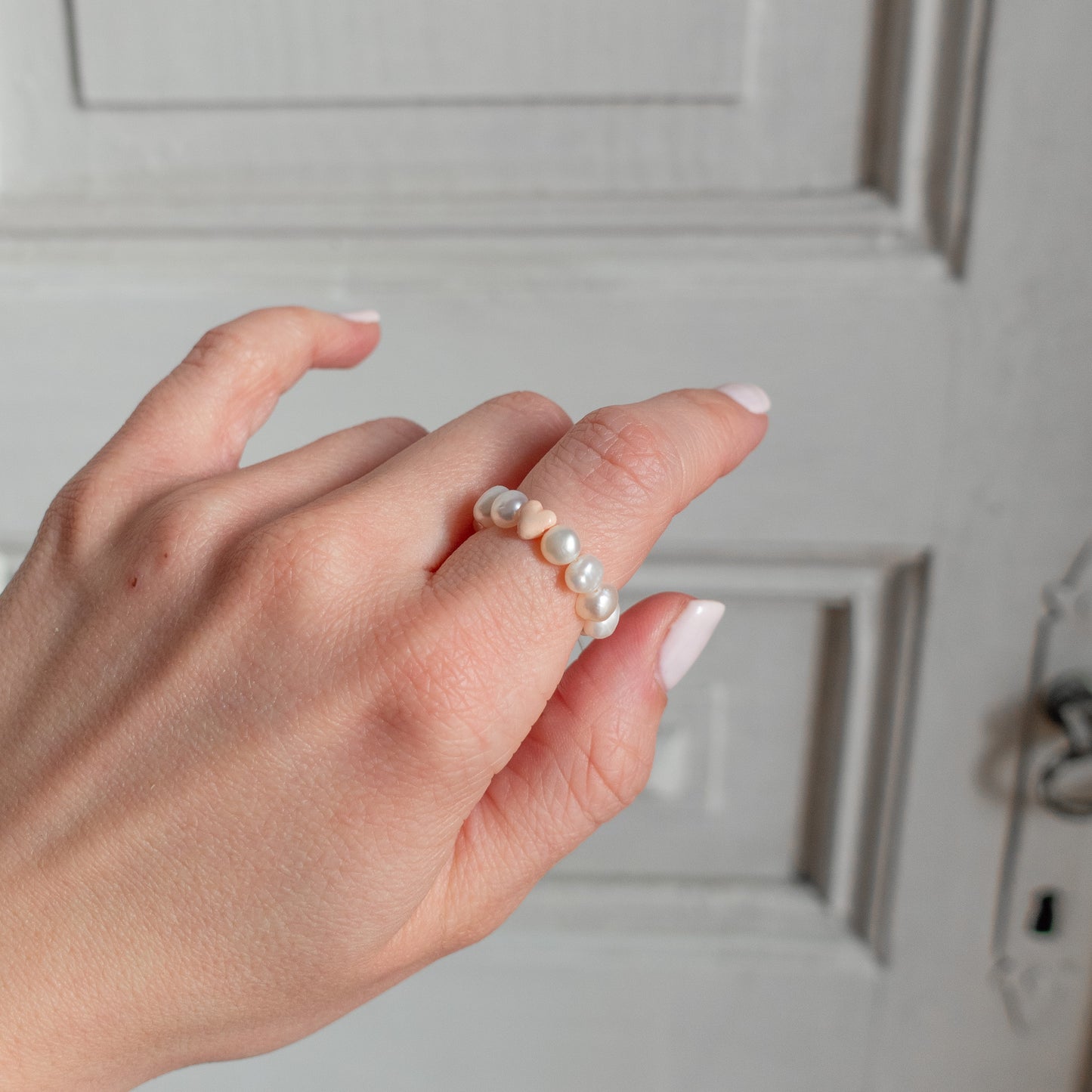 Pearl Ring - Heart