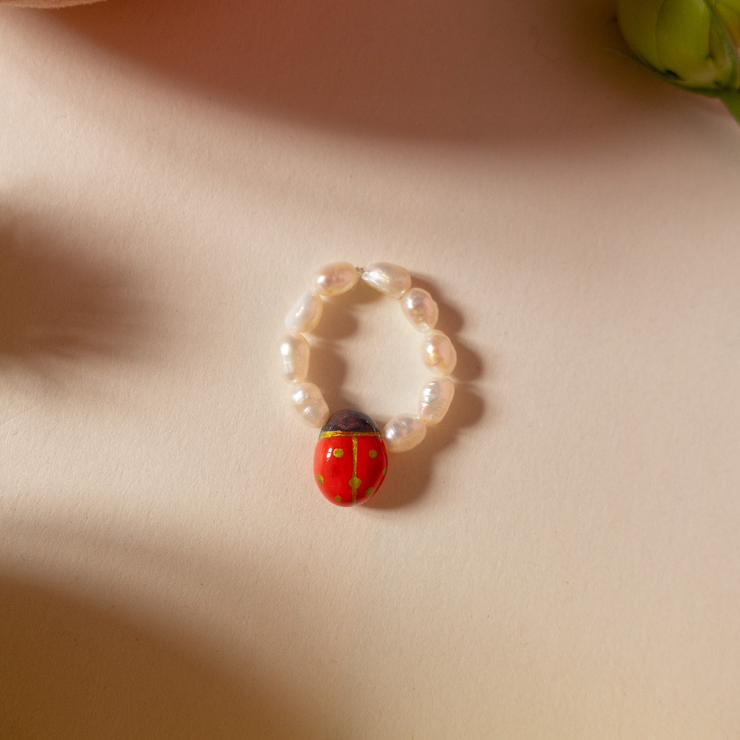 Pearl Ring - Ladybug