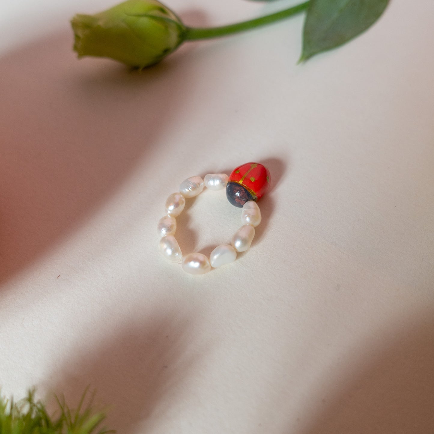 Pearl Ring - Ladybug