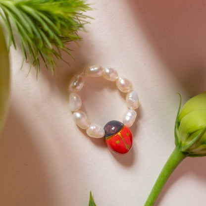 Pearl Ring - Ladybug