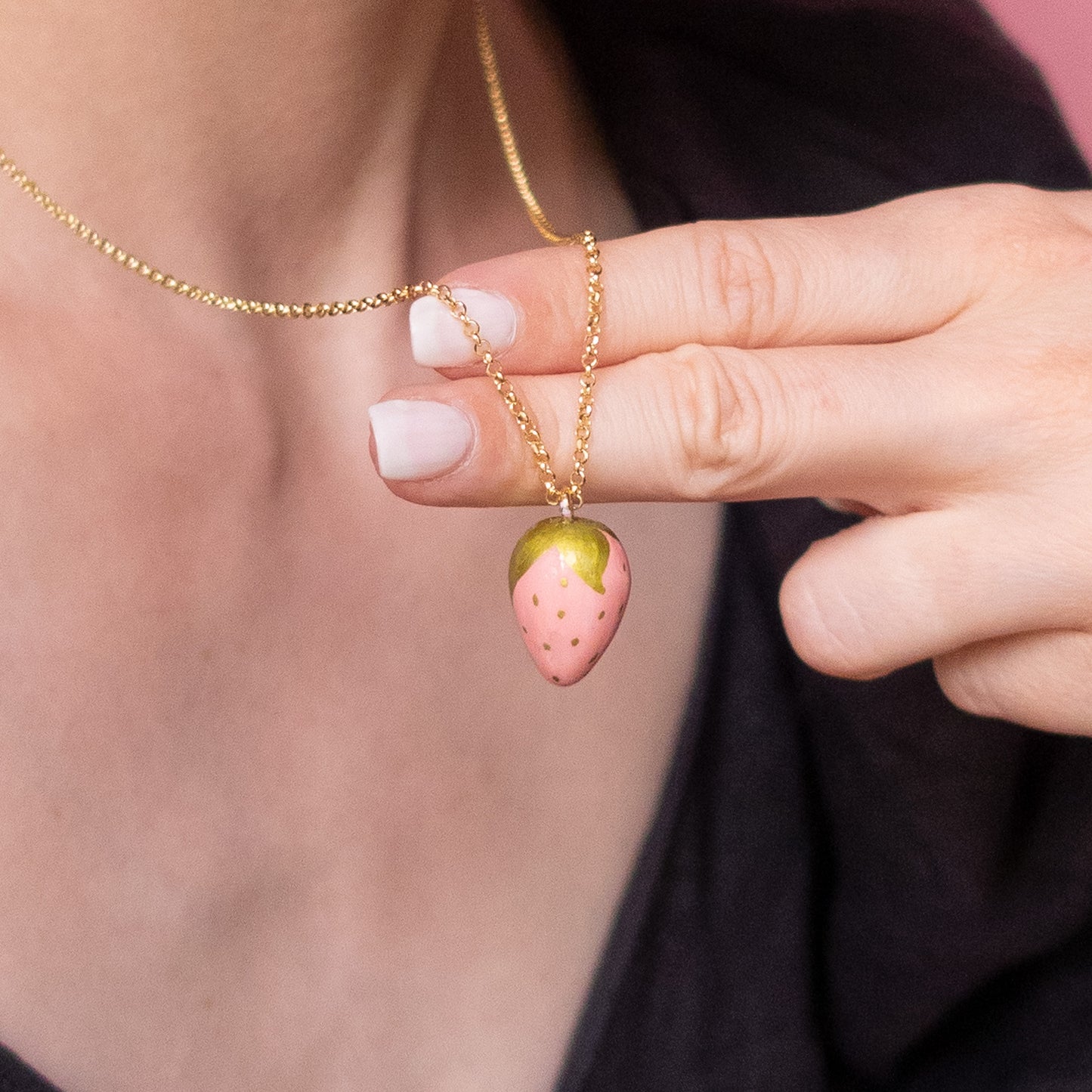 Necklace with Strawberry Charm