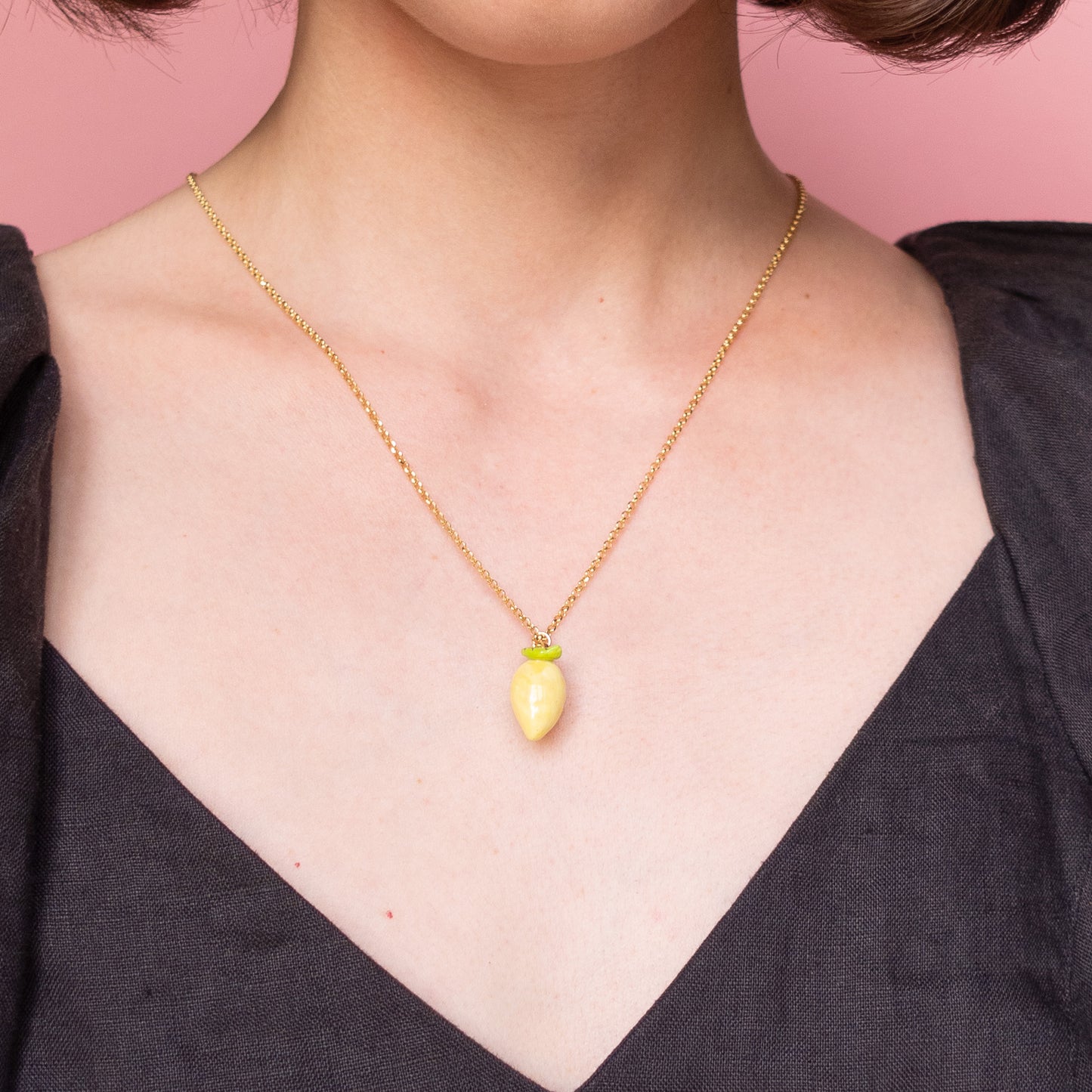 Necklace with Lemon Charm