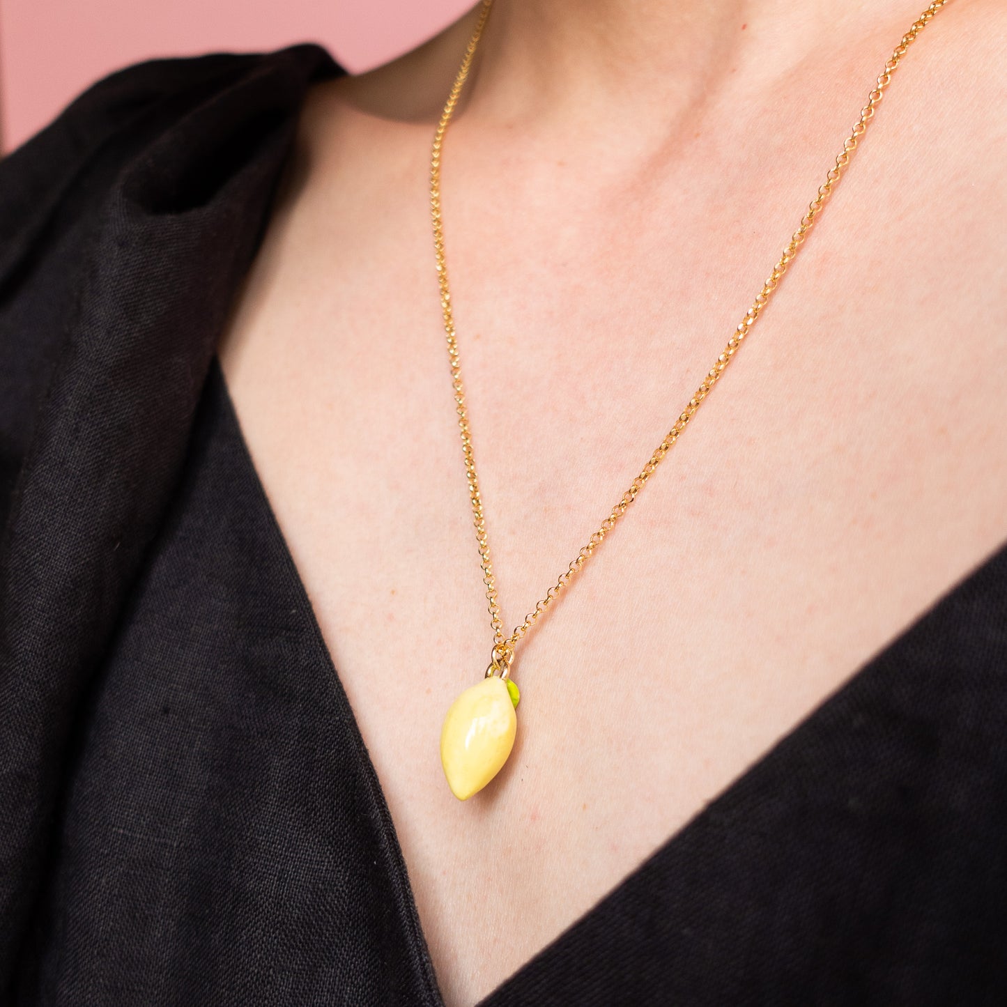 Necklace with Lemon Charm