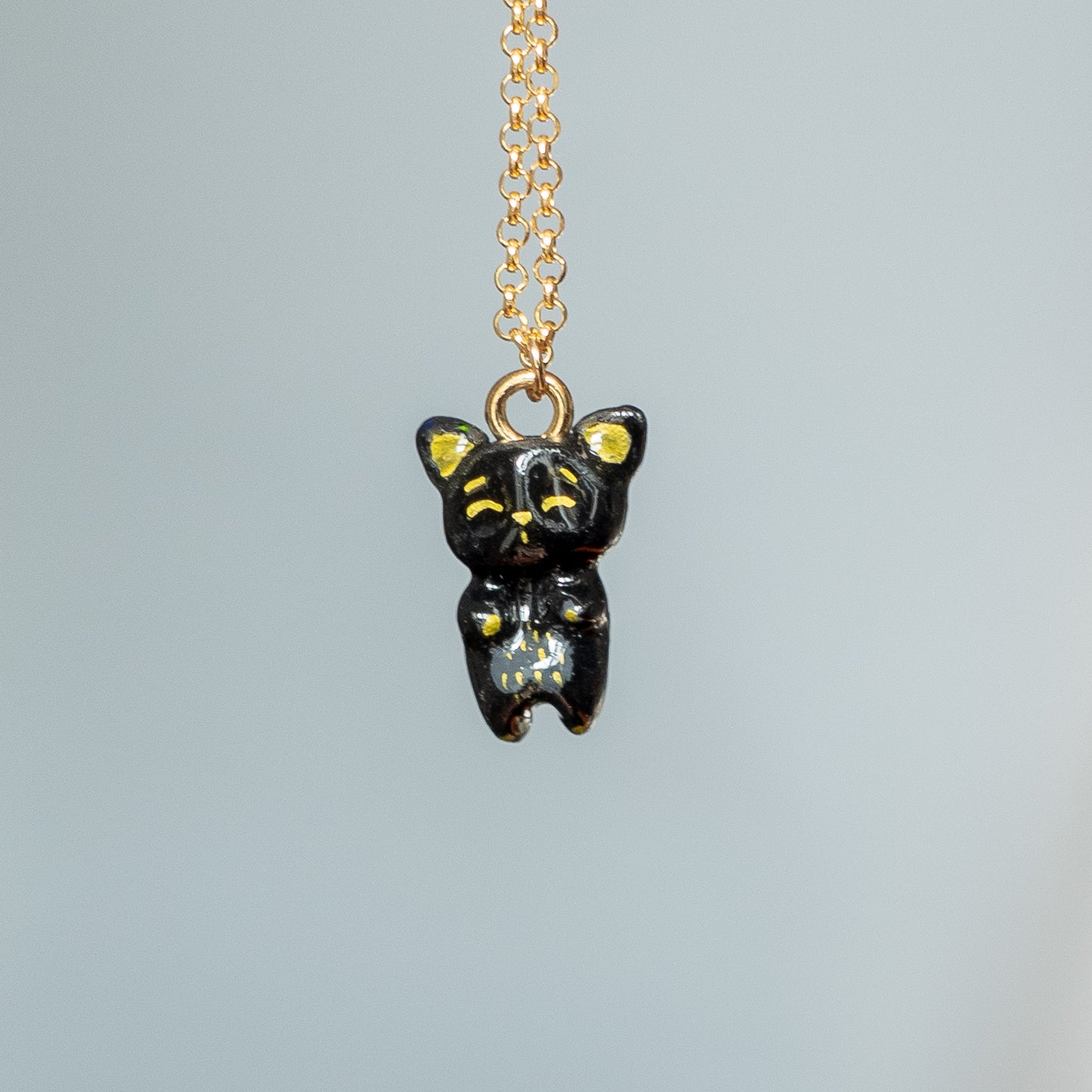 Necklace Black Mini Cat