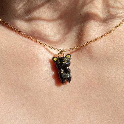 Necklace Black Mini Cat