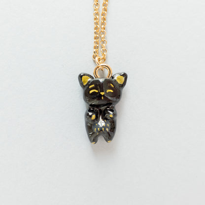 Necklace Black Mini Cat