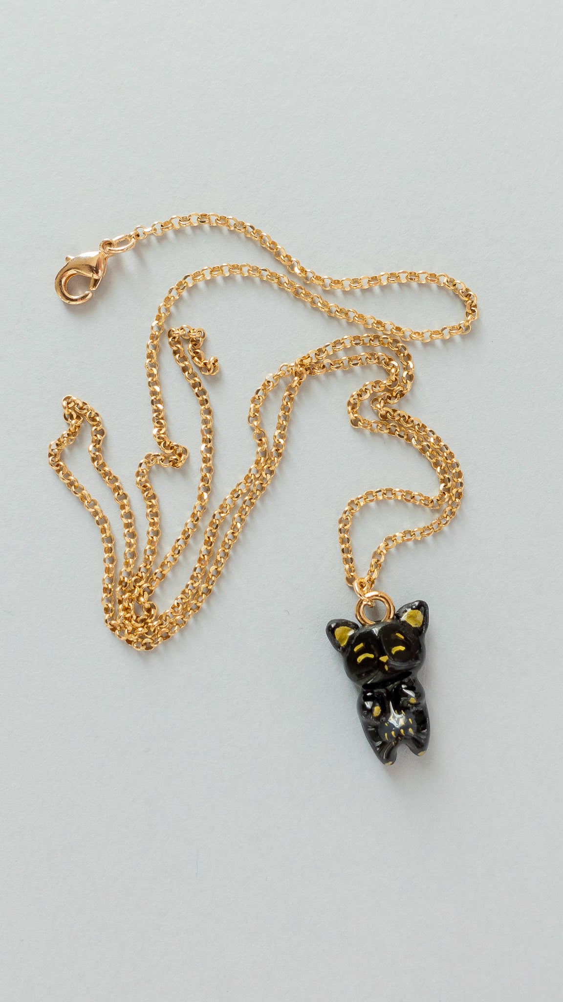 Necklace Black Mini Cat