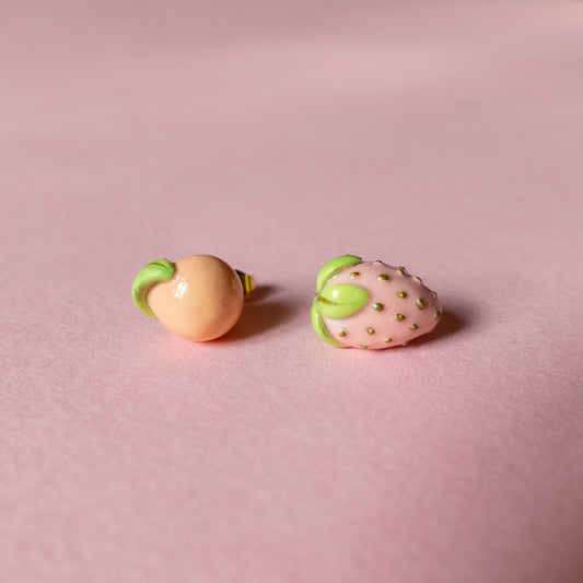 Sweet Earrings - Strawberry and Orange