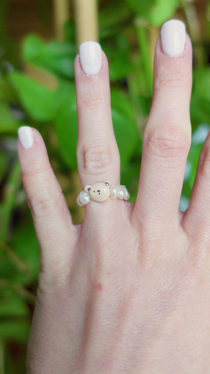 Pearl Ring - Bear